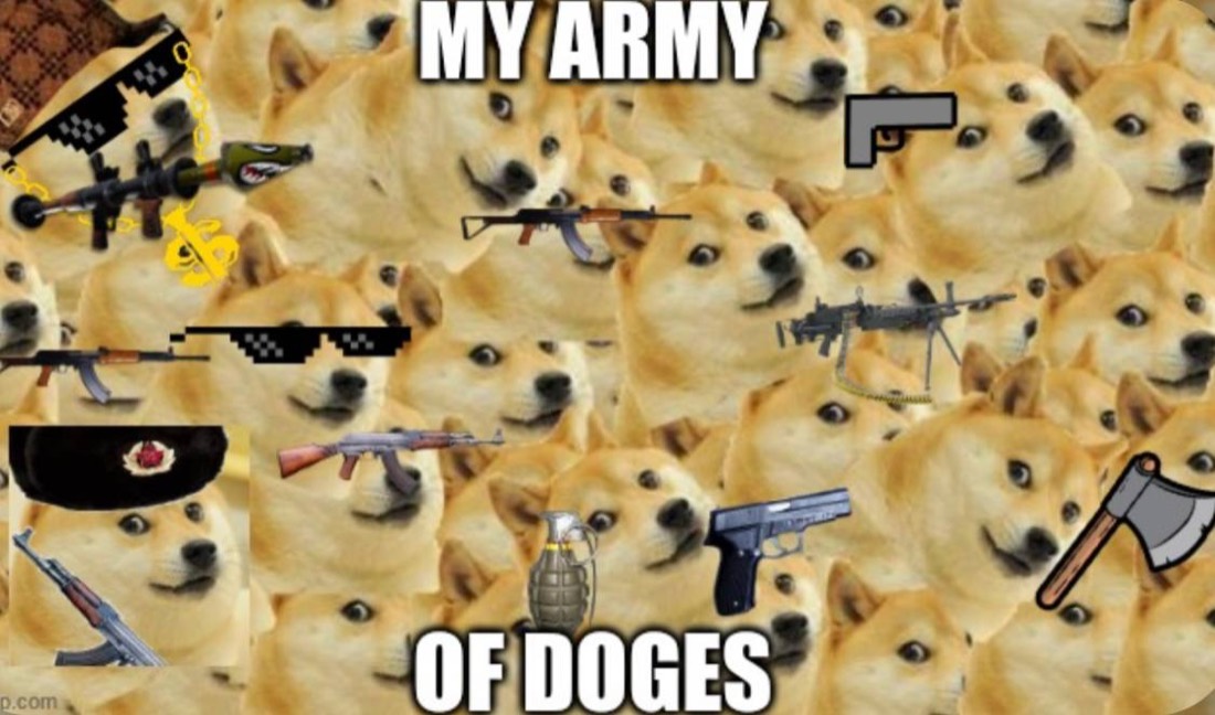Classic doge meme: my army of doges